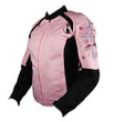 Speed and Strength - Ladies "Cross My Heart" Textile Jacket - Pink/Black 87052X